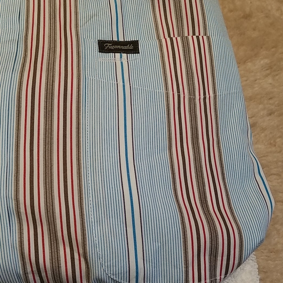FACONNABLE MEN'S STRIPED SHIRT LARGE - Picture 2 of 4